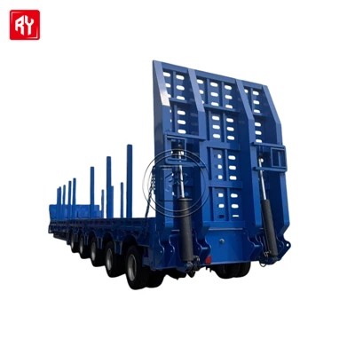 5 nápravy 60TONS Lowbed Semier Trailer na predaj